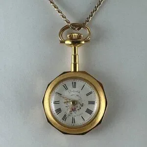 Vintage Sheffield Elisabeth de France 17 Jewel Swiss Pendant Gold Tone Watch Dec Vintage Sheffield Elisabeth de France is a 17-jewel Swiss  main image 2
